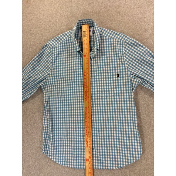 Chubbies Plaid Long Sleeve Button Down Shirt (Men's Medium) Blue - Picture 9 of 13